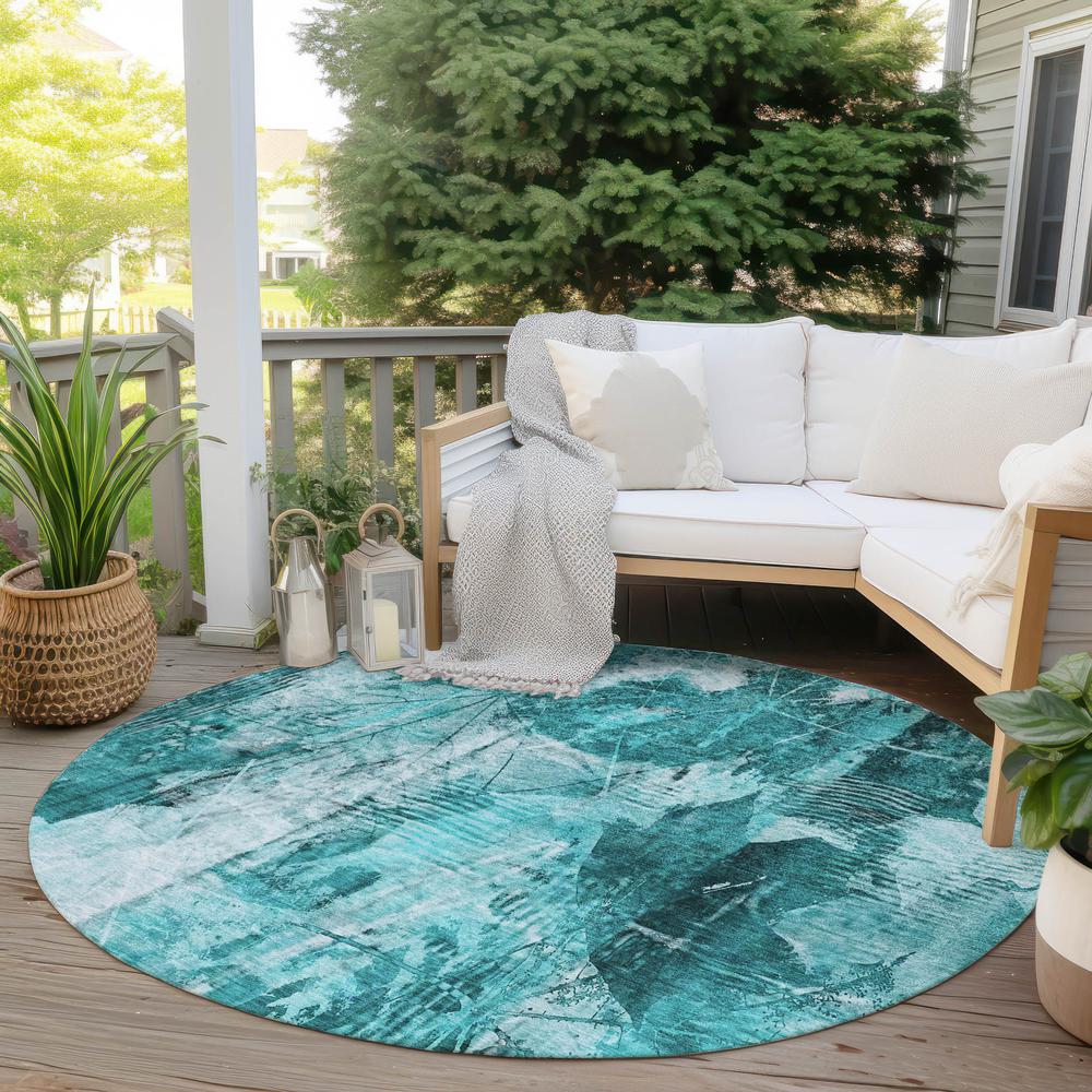 Chantille ACN560 Teal 8' x 8' Rug. Picture 7