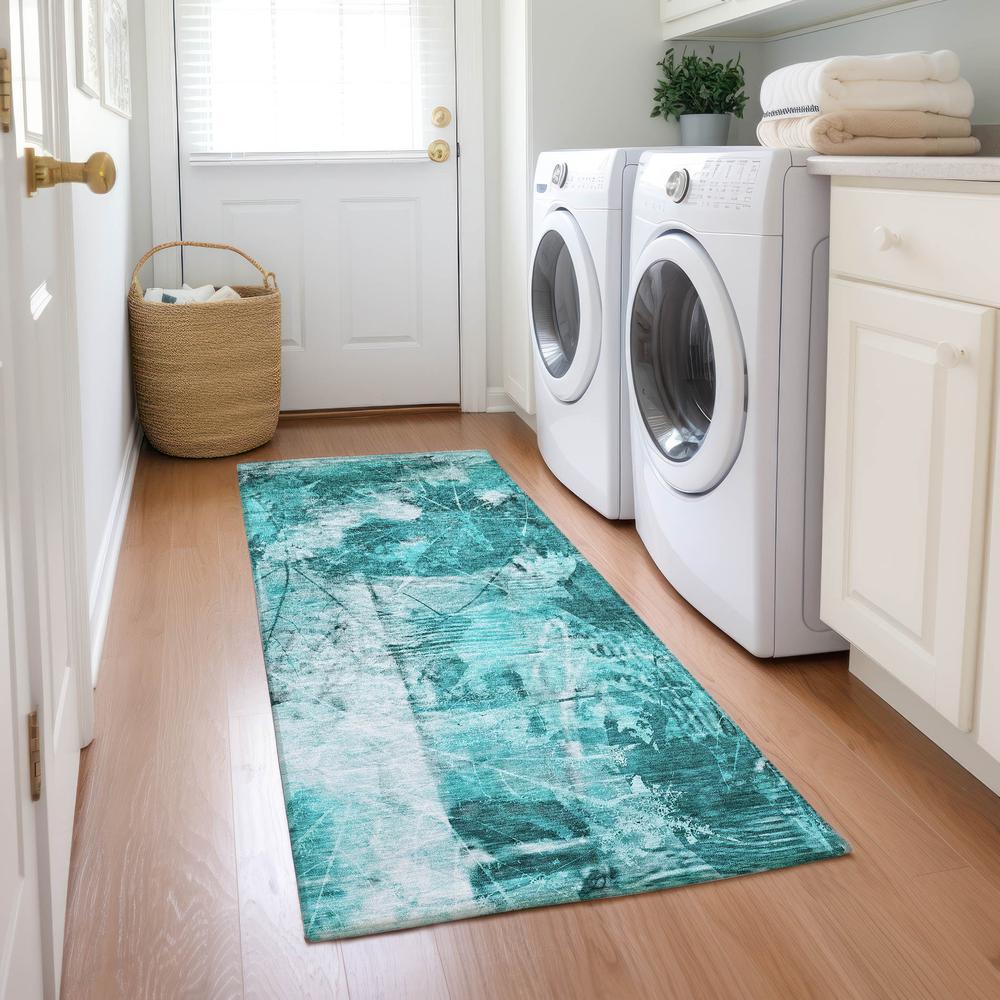 Chantille ACN560 Teal 2'3" x 7'6" Rug. Picture 6