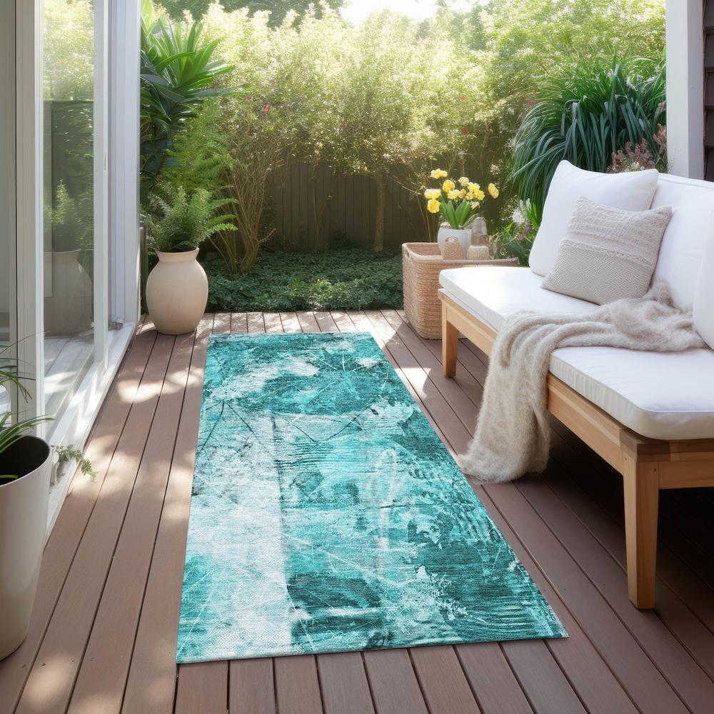 Chantille ACN560 Teal 2'3" x 7'6" Rug. Picture 7