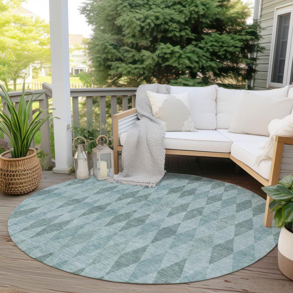 Chantille ACN561 Teal 8' x 8' Rug. Picture 7