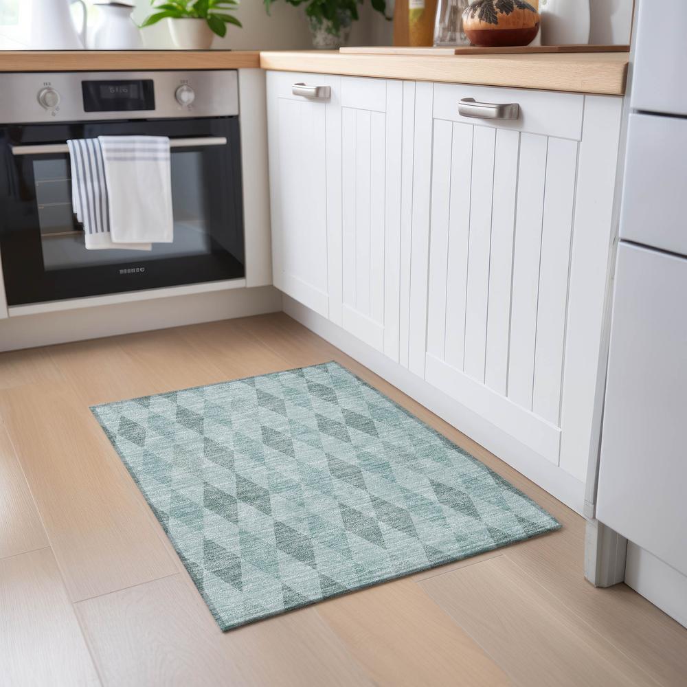 Chantille ACN561 Teal 1'8" x 2'6" Rug. Picture 7
