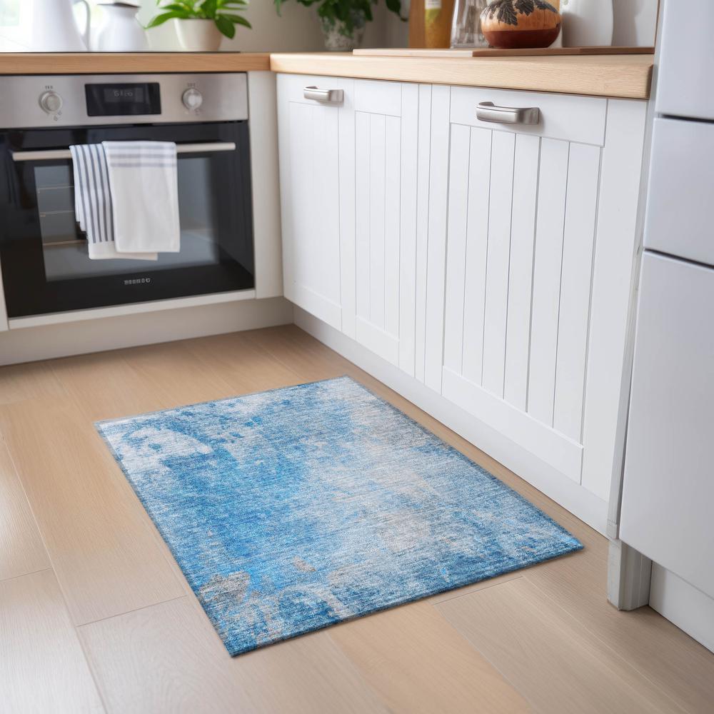 Chantille ACN562 Blue 1'8" x 2'6" Rug. Picture 6