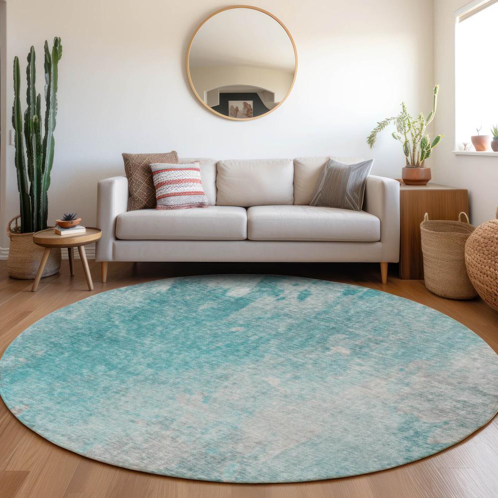 Chantille ACN562 Teal 8' x 8' Rug. Picture 6