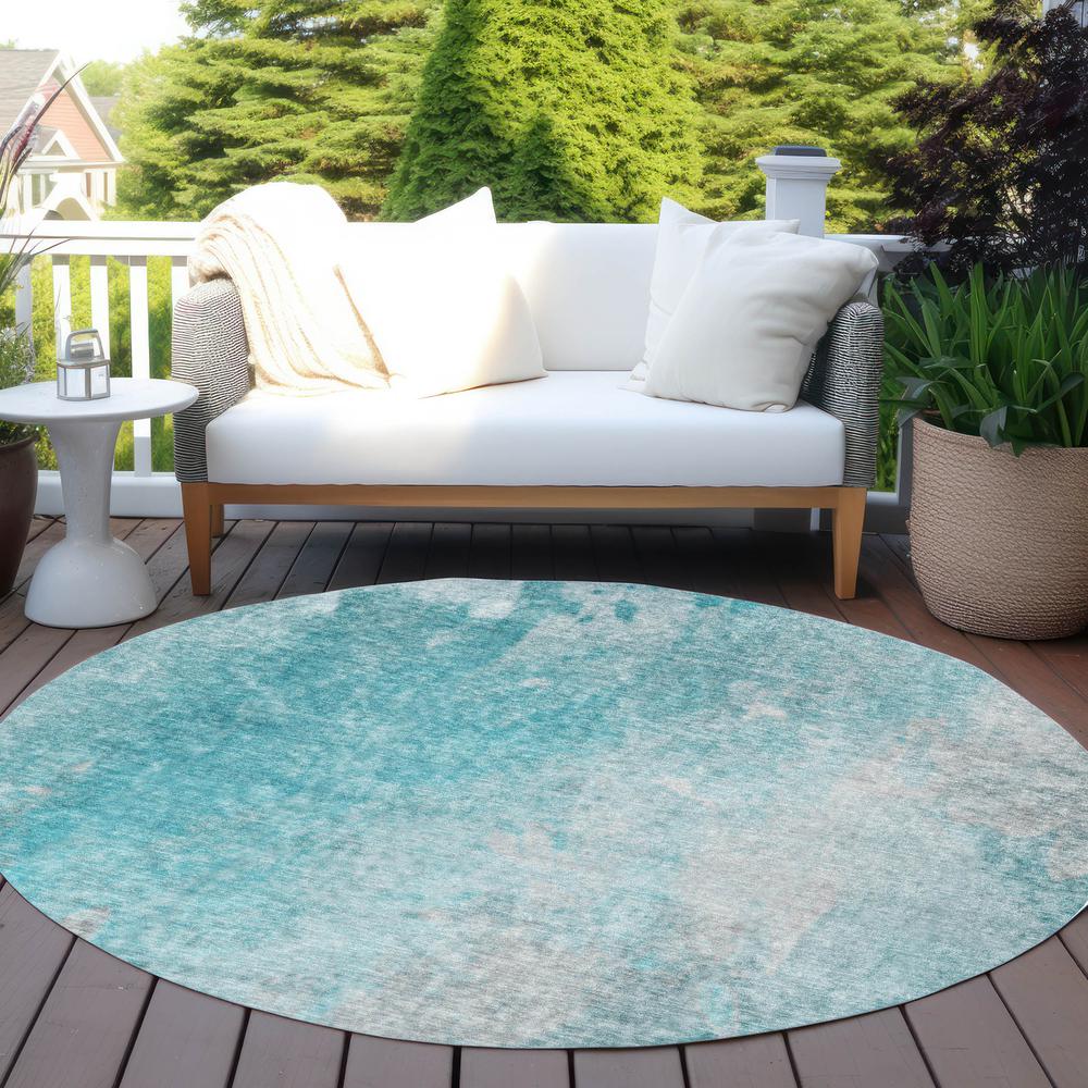 Chantille ACN562 Teal 8' x 8' Rug. Picture 7