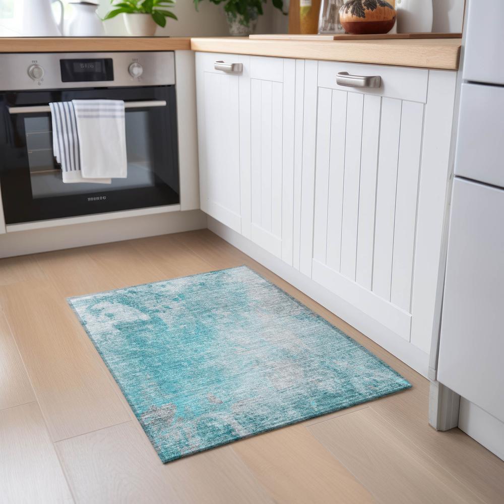Chantille ACN562 Teal 1'8" x 2'6" Rug. Picture 6