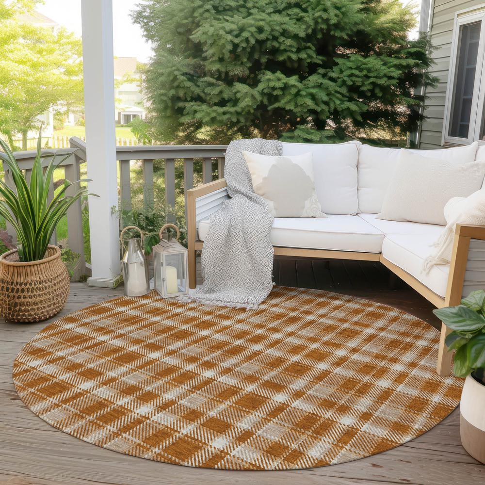 Chantille ACN563 Orange 8' x 8' Rug. Picture 7