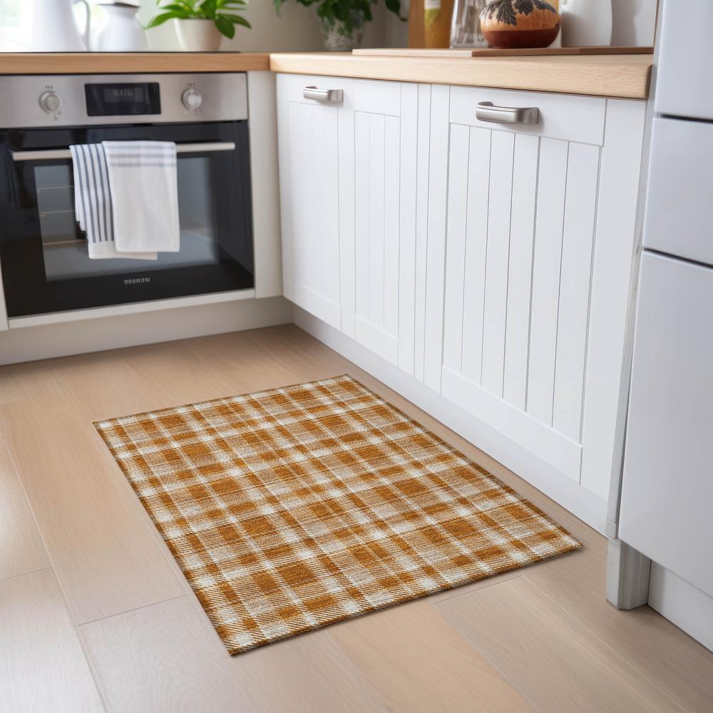 Chantille ACN563 Orange 1'8" x 2'6" Rug. Picture 6