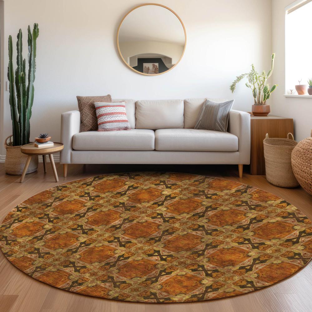 Chantille ACN564 Orange 8' x 8' Rug. Picture 6