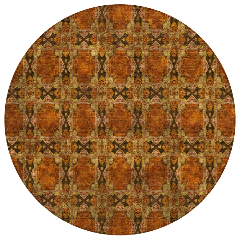 Chantille ACN564 Orange 8' x 8' Rug. Picture 1