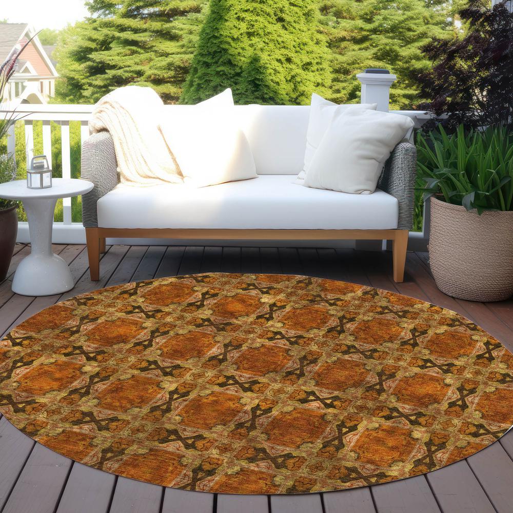 Chantille ACN564 Orange 8' x 8' Rug. Picture 7