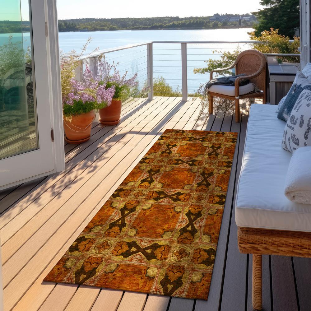 Chantille ACN564 Orange 2'3" x 7'6" Rug. Picture 7