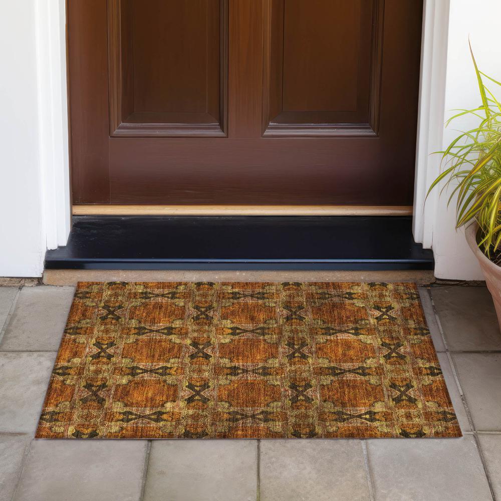 Chantille ACN564 Orange 1'8" x 2'6" Rug. Picture 7