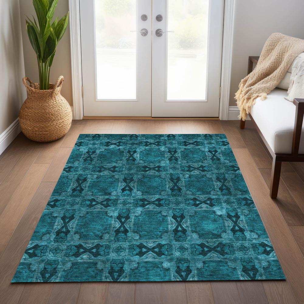 Chantille ACN564 Teal 2'6" x 3'10" Rug. Picture 7