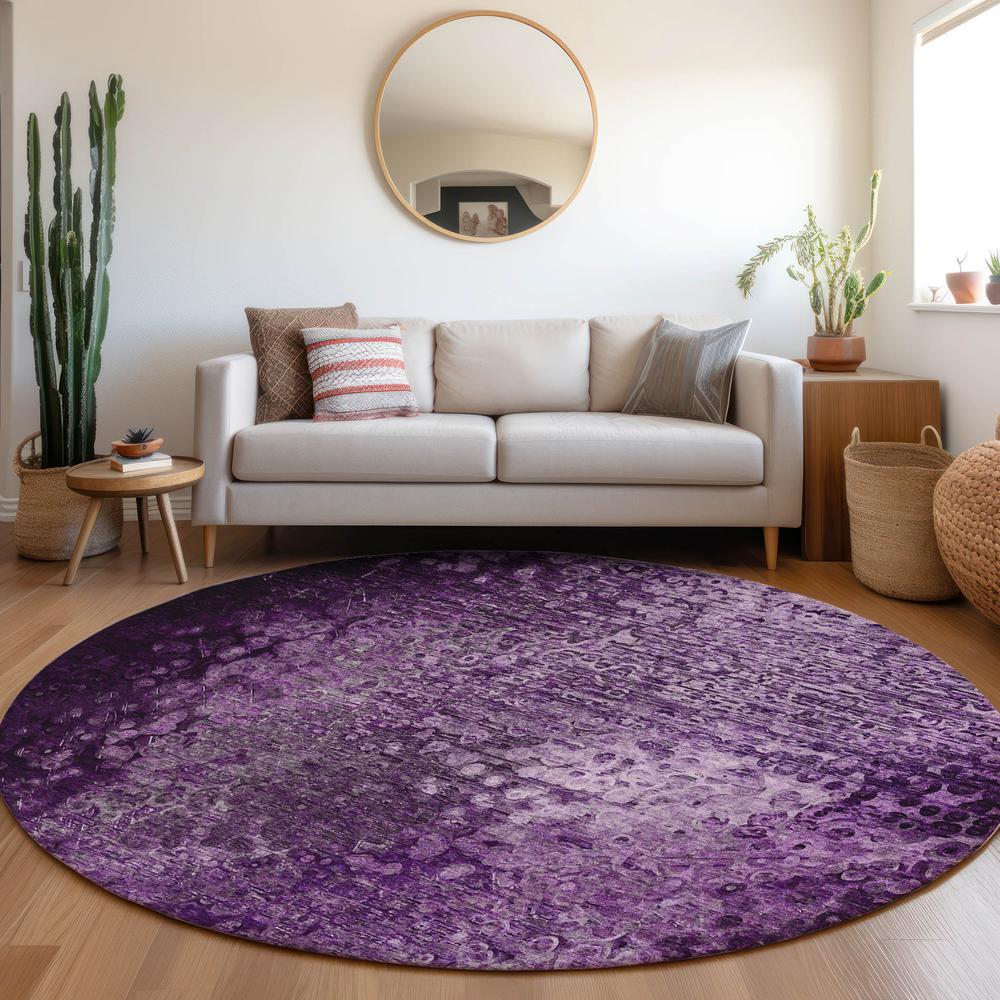 Chantille ACN565 Purple 8' x 8' Rug. Picture 6
