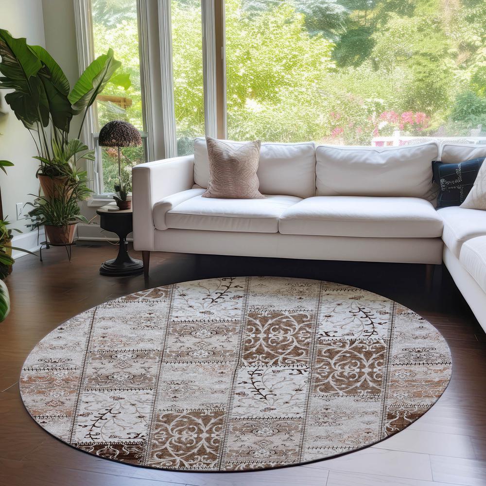 Chantille ACN566 Brown 8' x 8' Rug. Picture 6