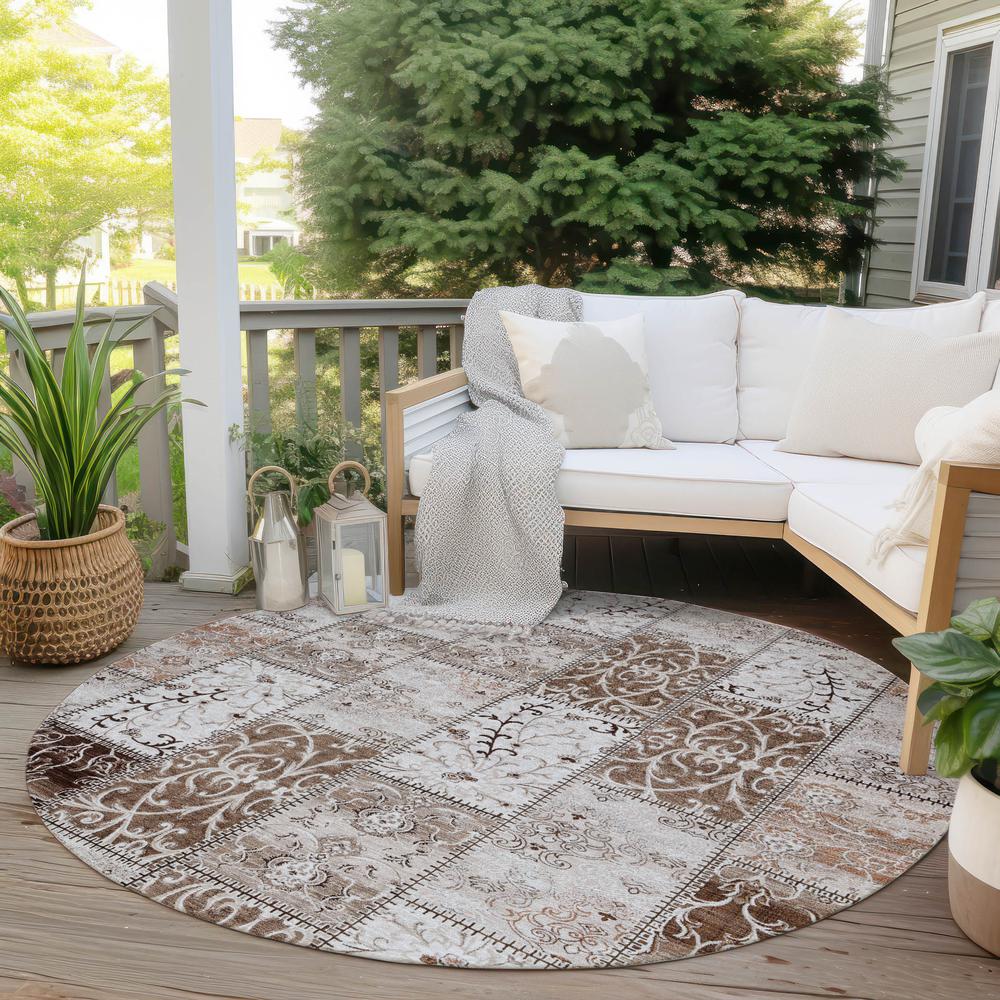 Chantille ACN566 Brown 8' x 8' Rug. Picture 7