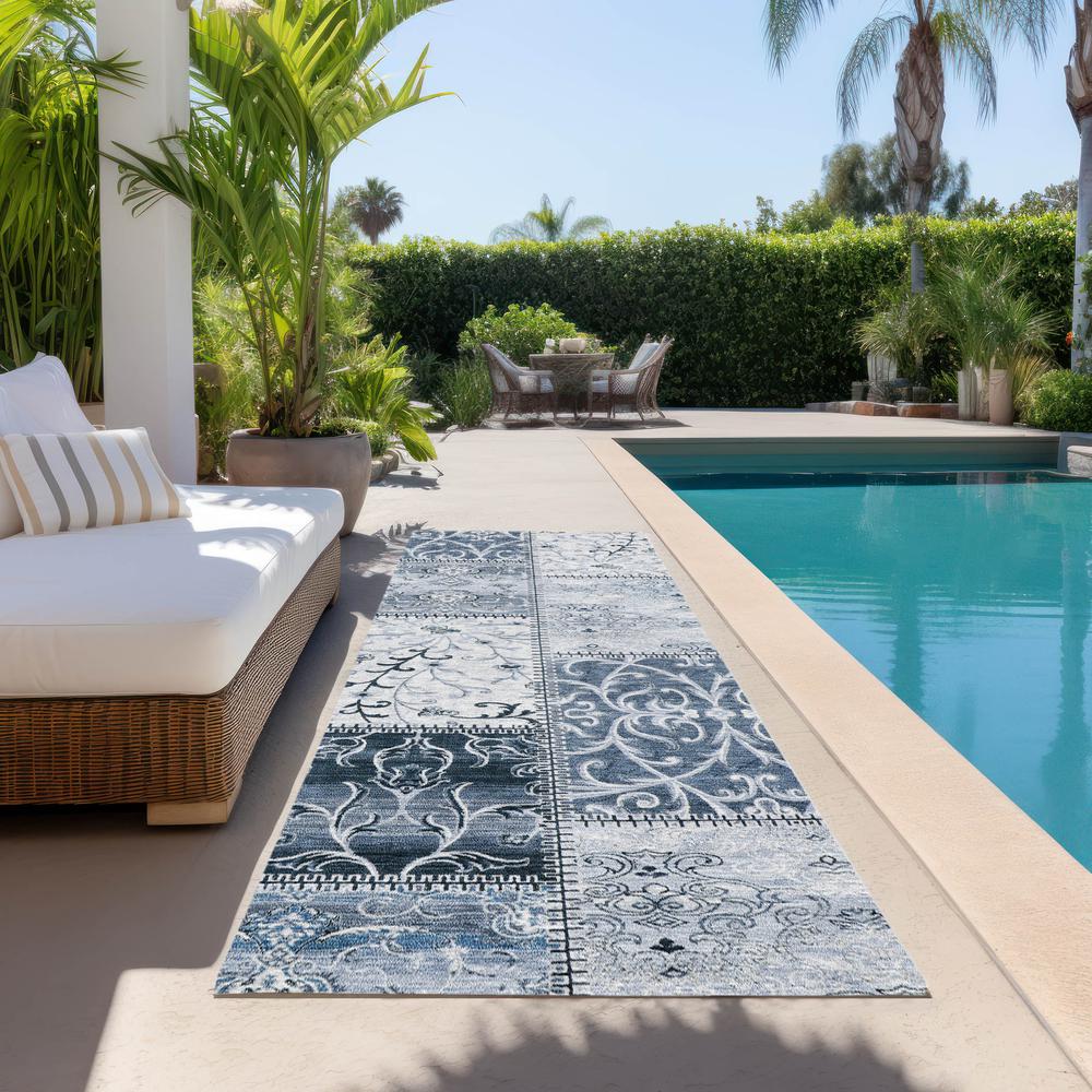 Chantille ACN566 Blue 2'3" x 7'6" Rug. Picture 7