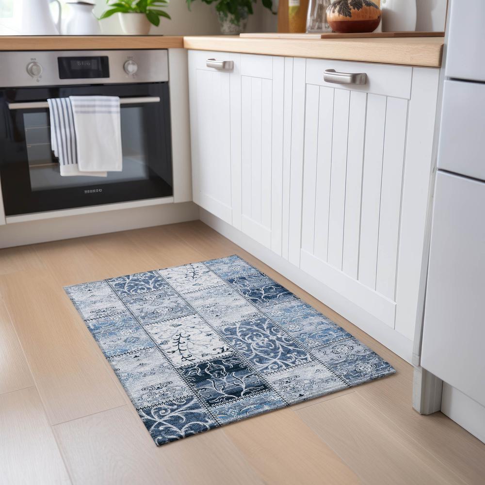 Chantille ACN566 Blue 1'8" x 2'6" Rug. Picture 6