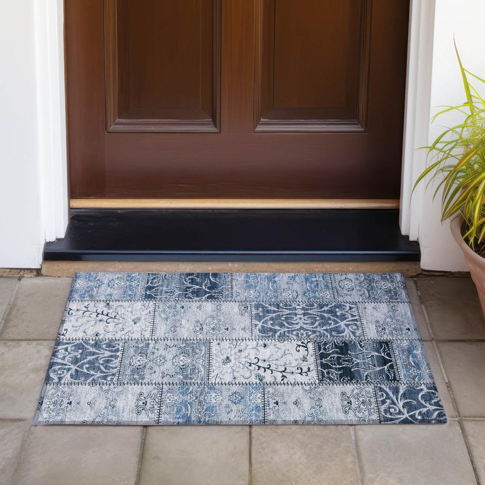 Chantille ACN566 Blue 1'8" x 2'6" Rug. Picture 7