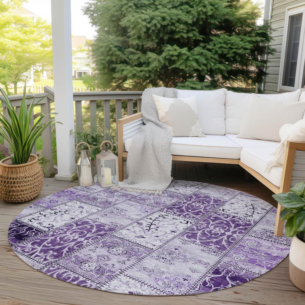 Chantille ACN566 Purple 8' x 8' Rug. Picture 7