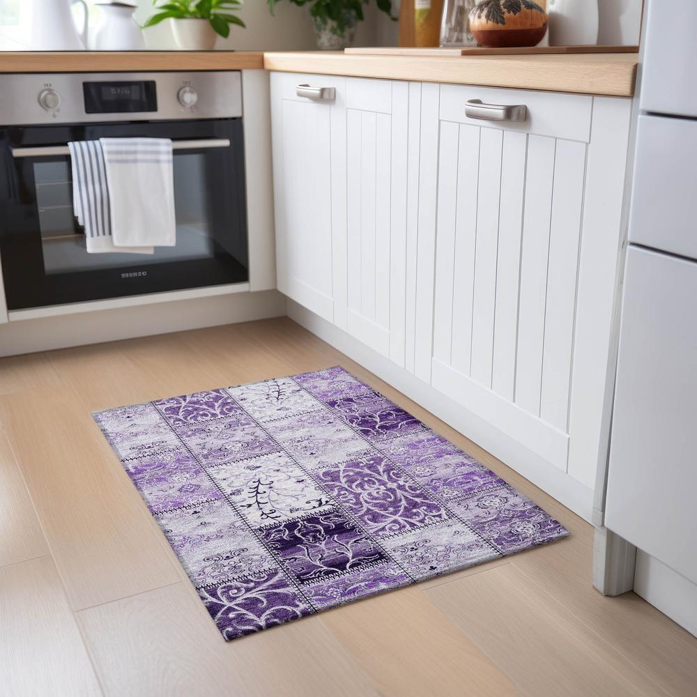 Chantille ACN566 Purple 1'8" x 2'6" Rug. Picture 6