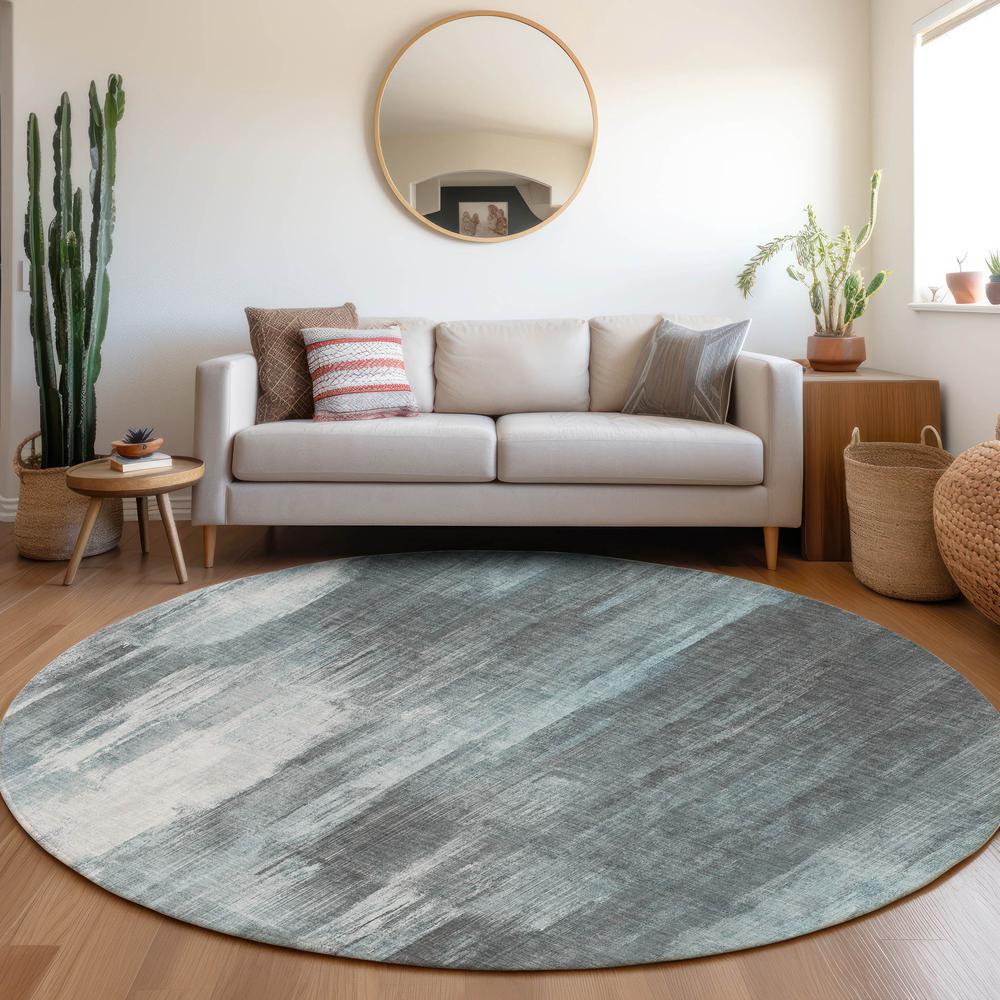 Chantille ACN567 Teal 8' x 8' Rug. Picture 6