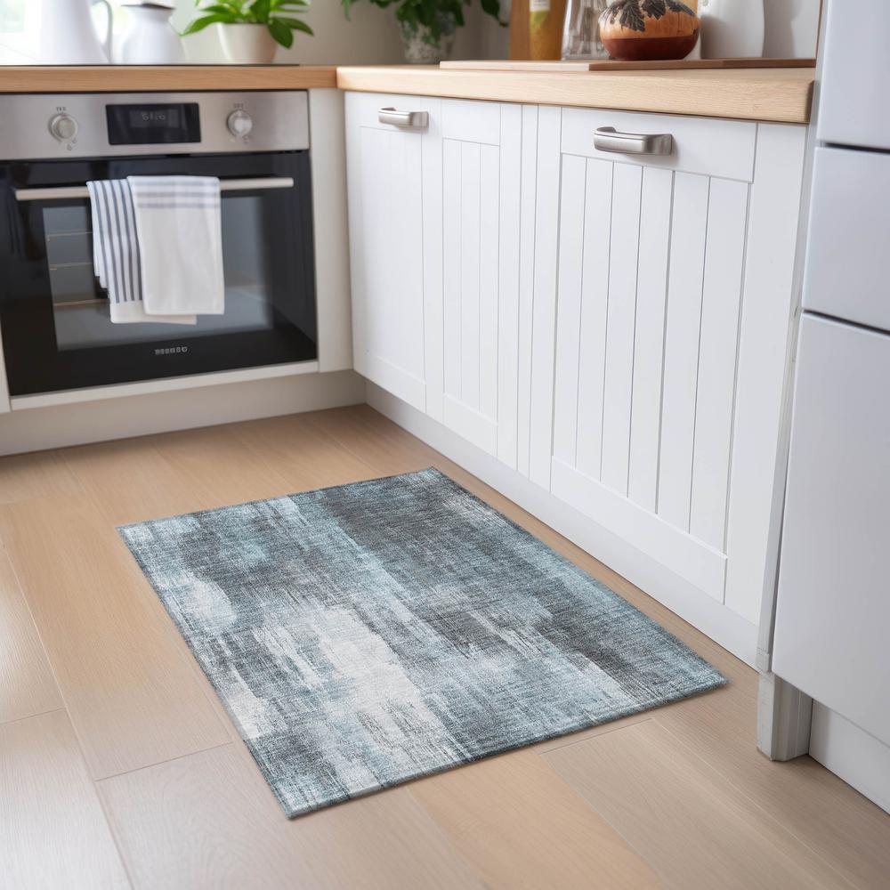 Chantille ACN567 Teal 1'8" x 2'6" Rug. Picture 6