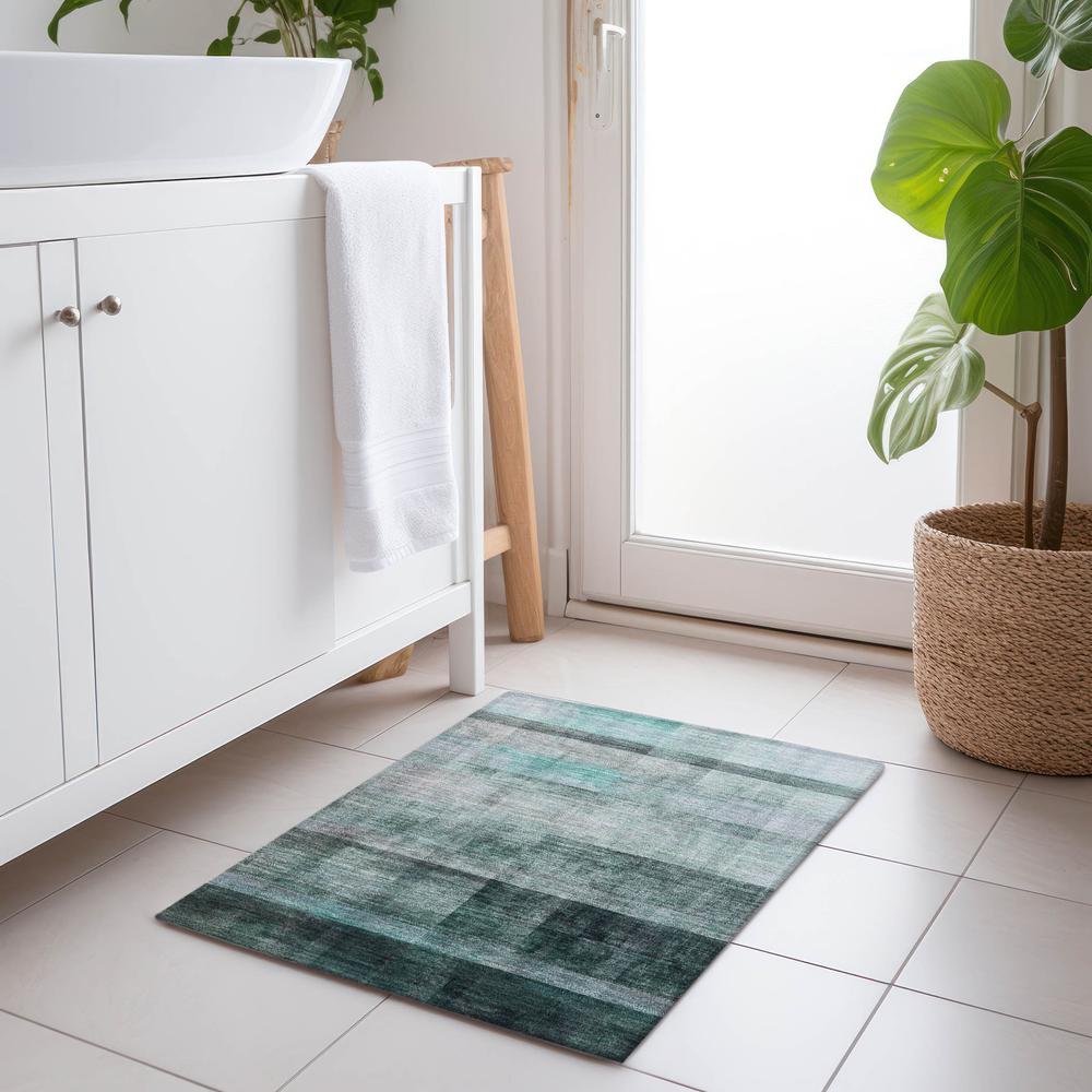 Chantille ACN568 Teal 1'8" x 2'6" Rug. Picture 6