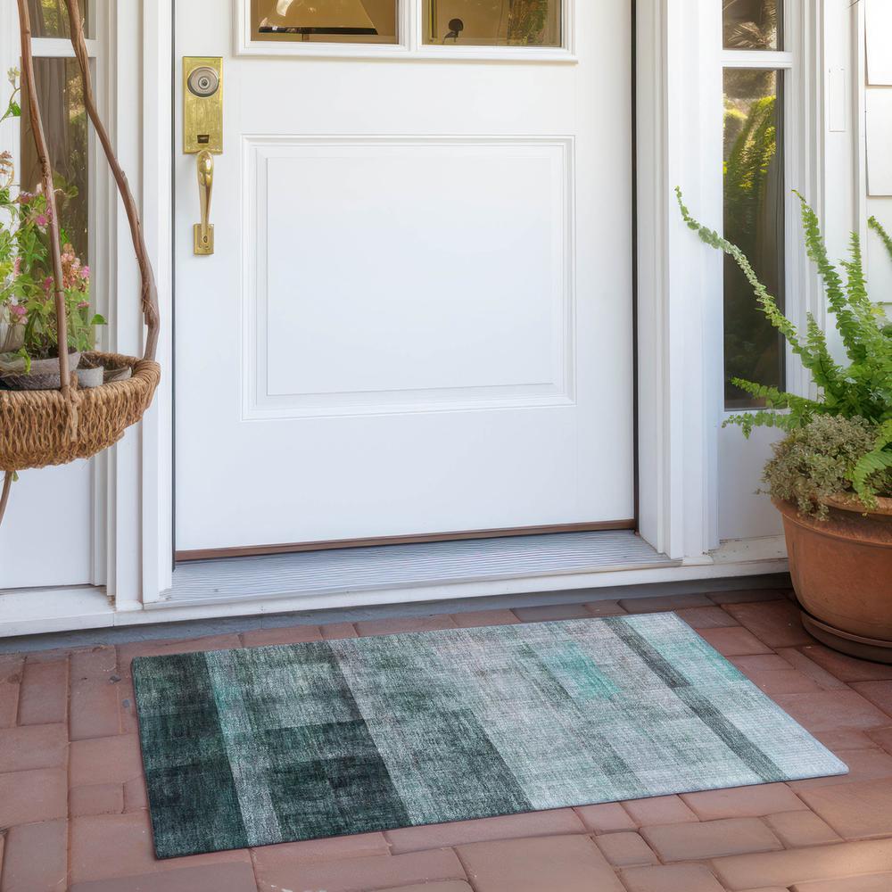 Chantille ACN568 Teal 1'8" x 2'6" Rug. Picture 7