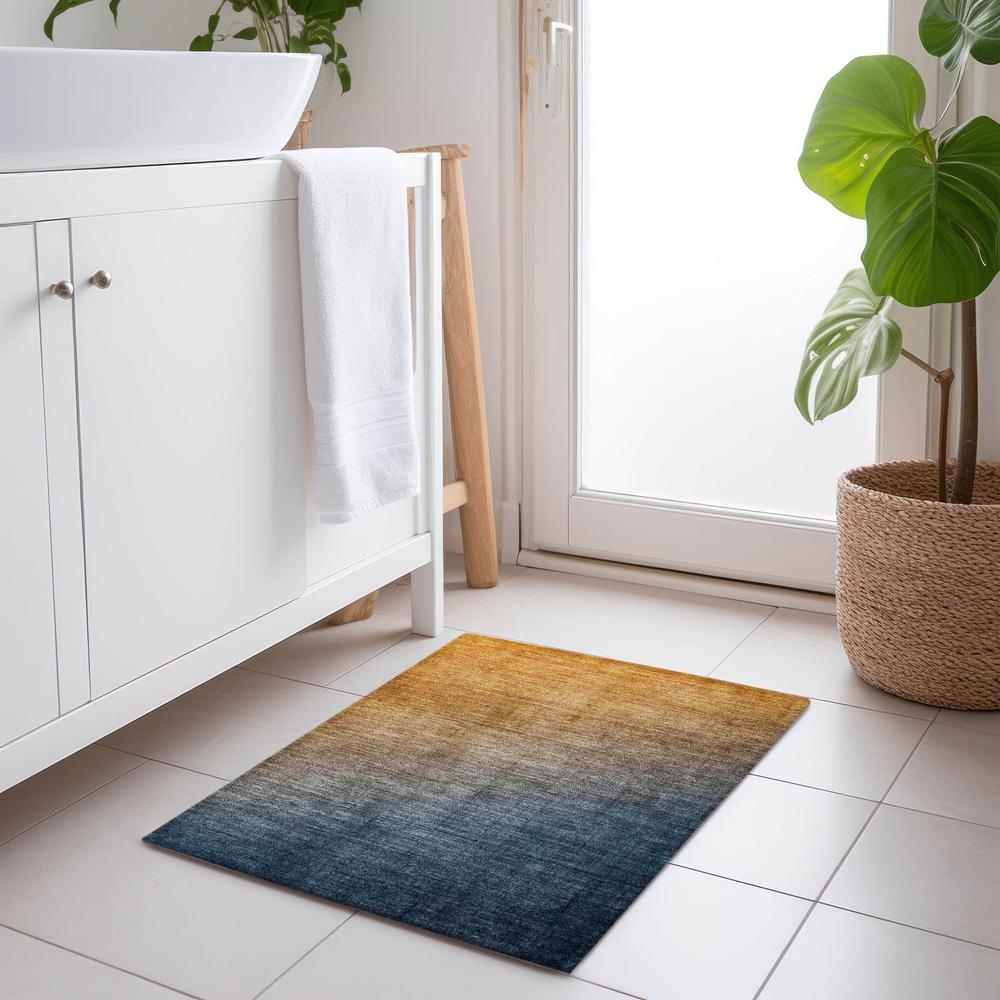 Chantille ACN569 Blue 1'8" x 2'6" Rug. Picture 6