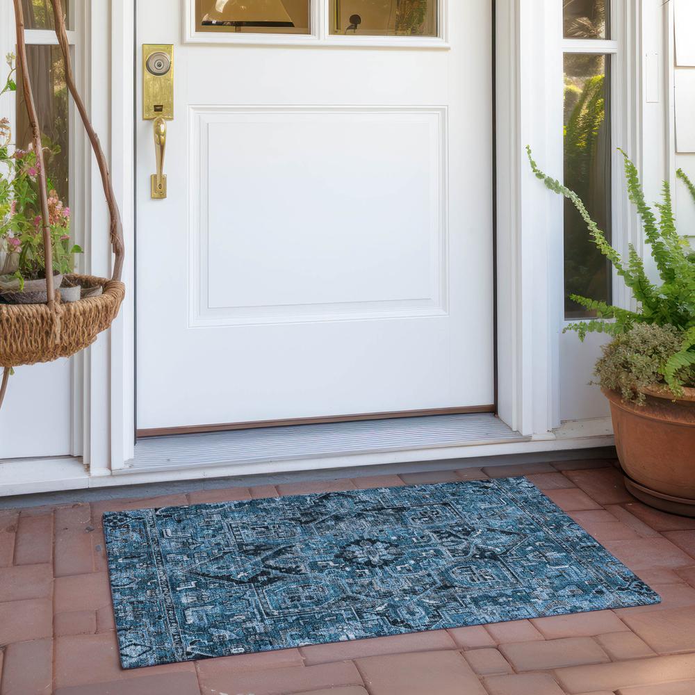 Chantille ACN570 Blue 1'8" x 2'6" Rug. Picture 8