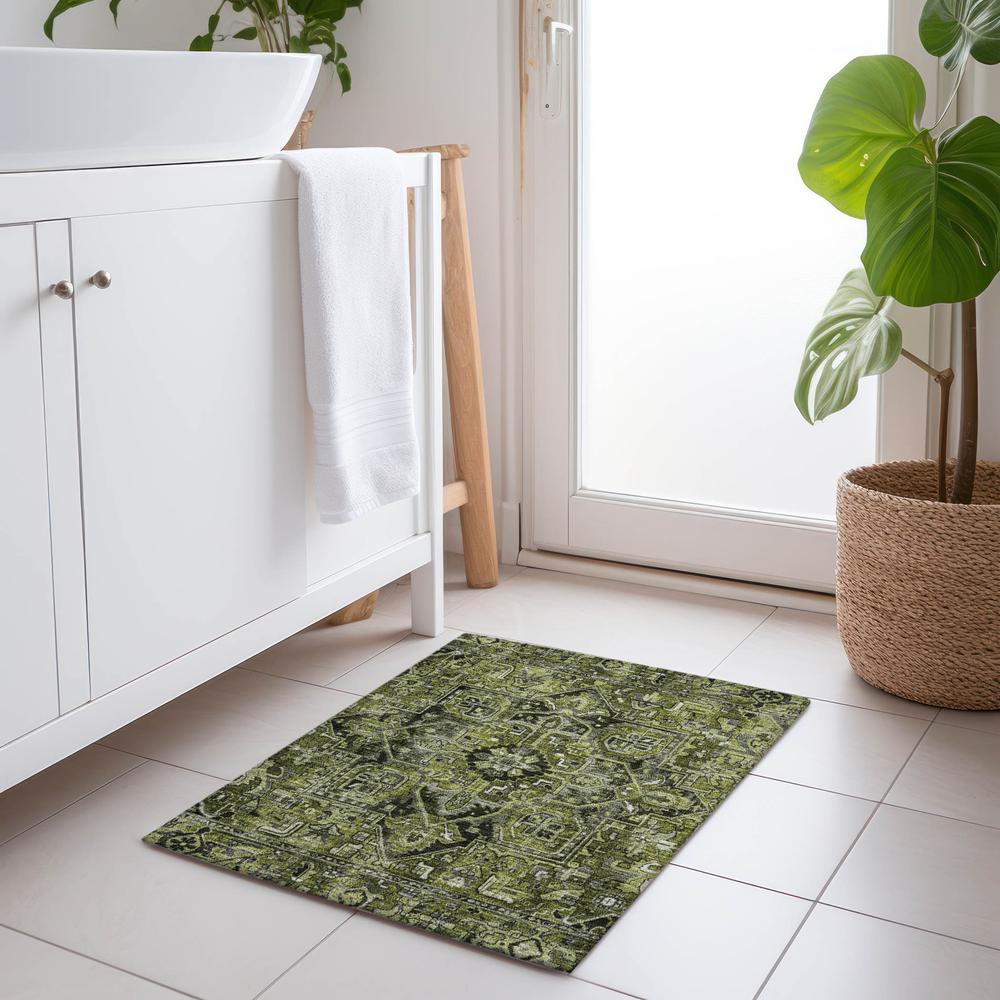Chantille ACN570 Green 1'8" x 2'6" Rug. Picture 6