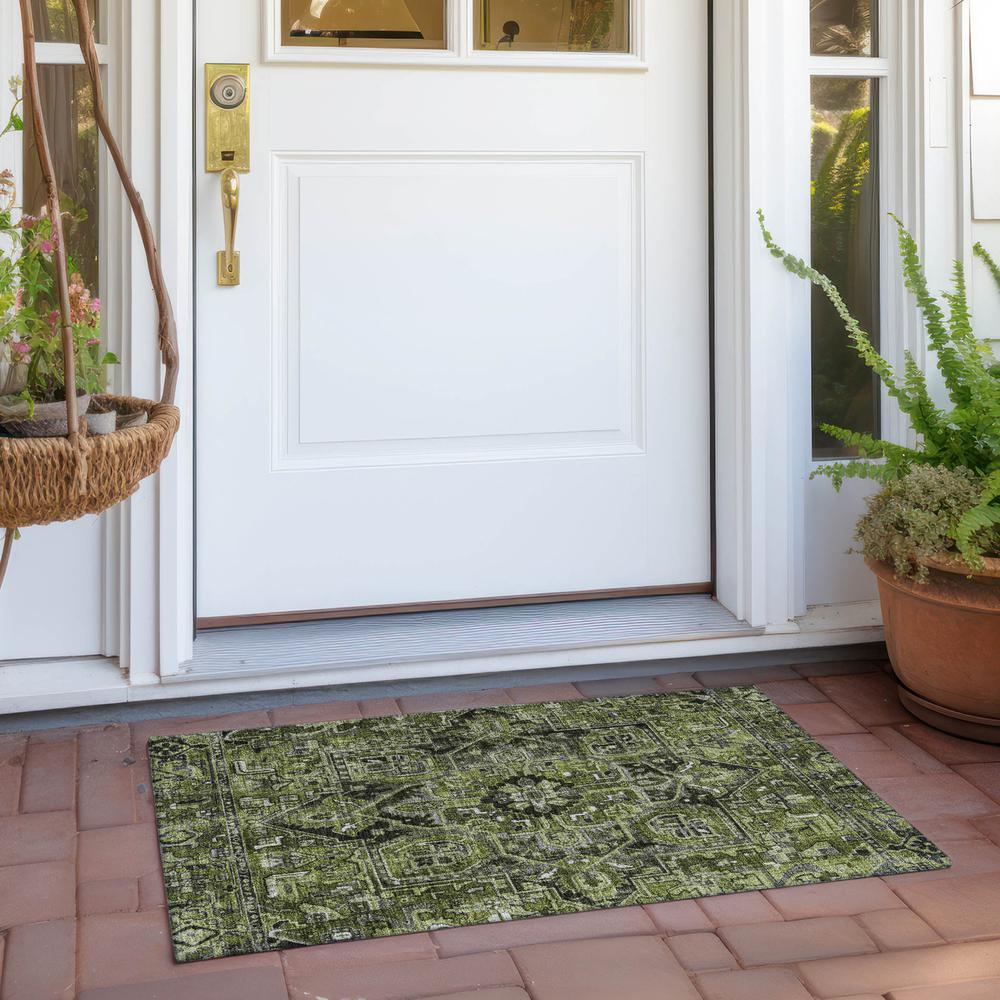Chantille ACN570 Green 1'8" x 2'6" Rug. Picture 7
