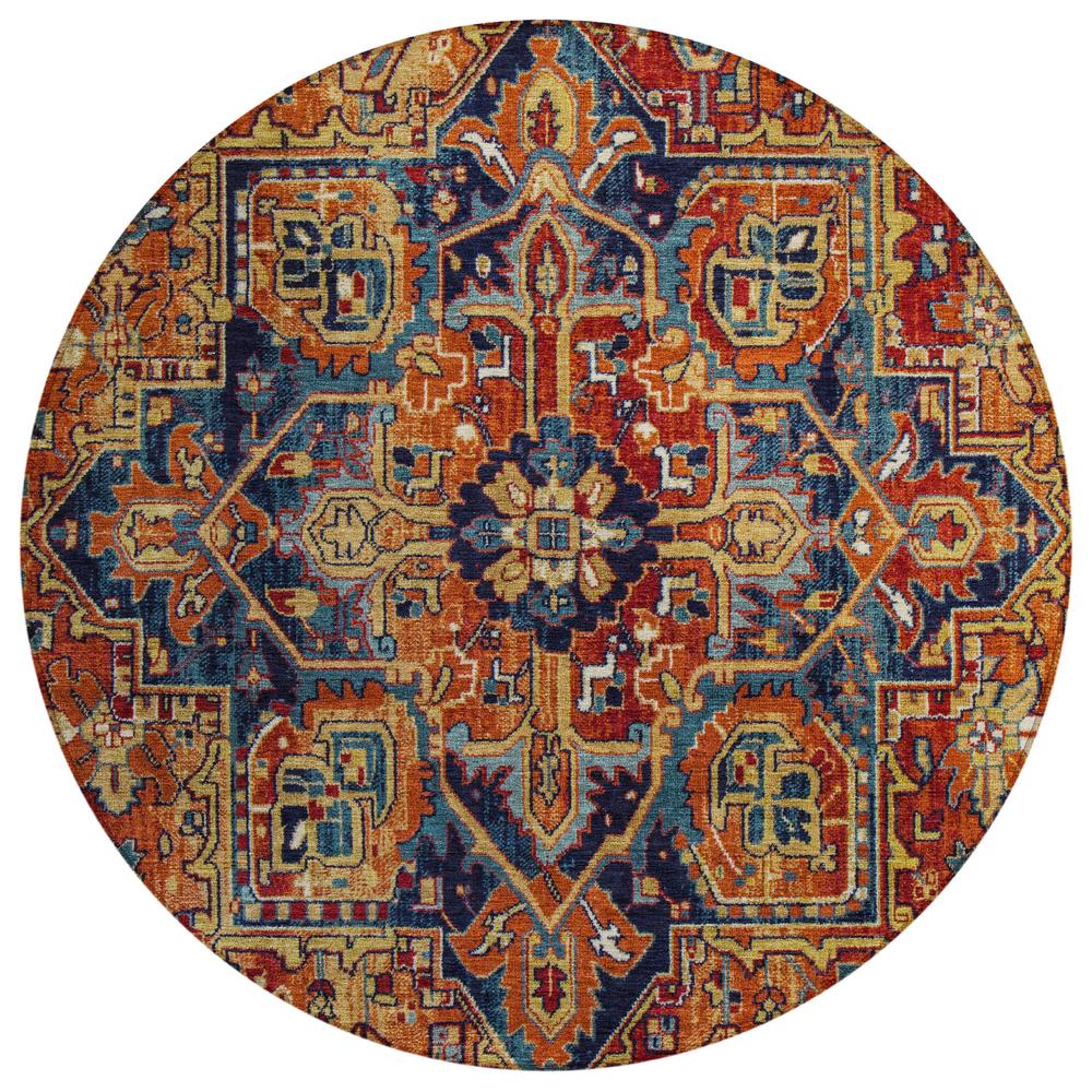 Chantille ACN570 Orange 8' x 8' Rug. Picture 1