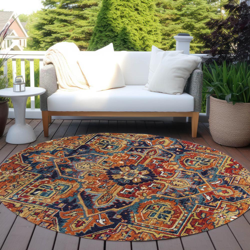 Chantille ACN570 Orange 8' x 8' Rug. Picture 7