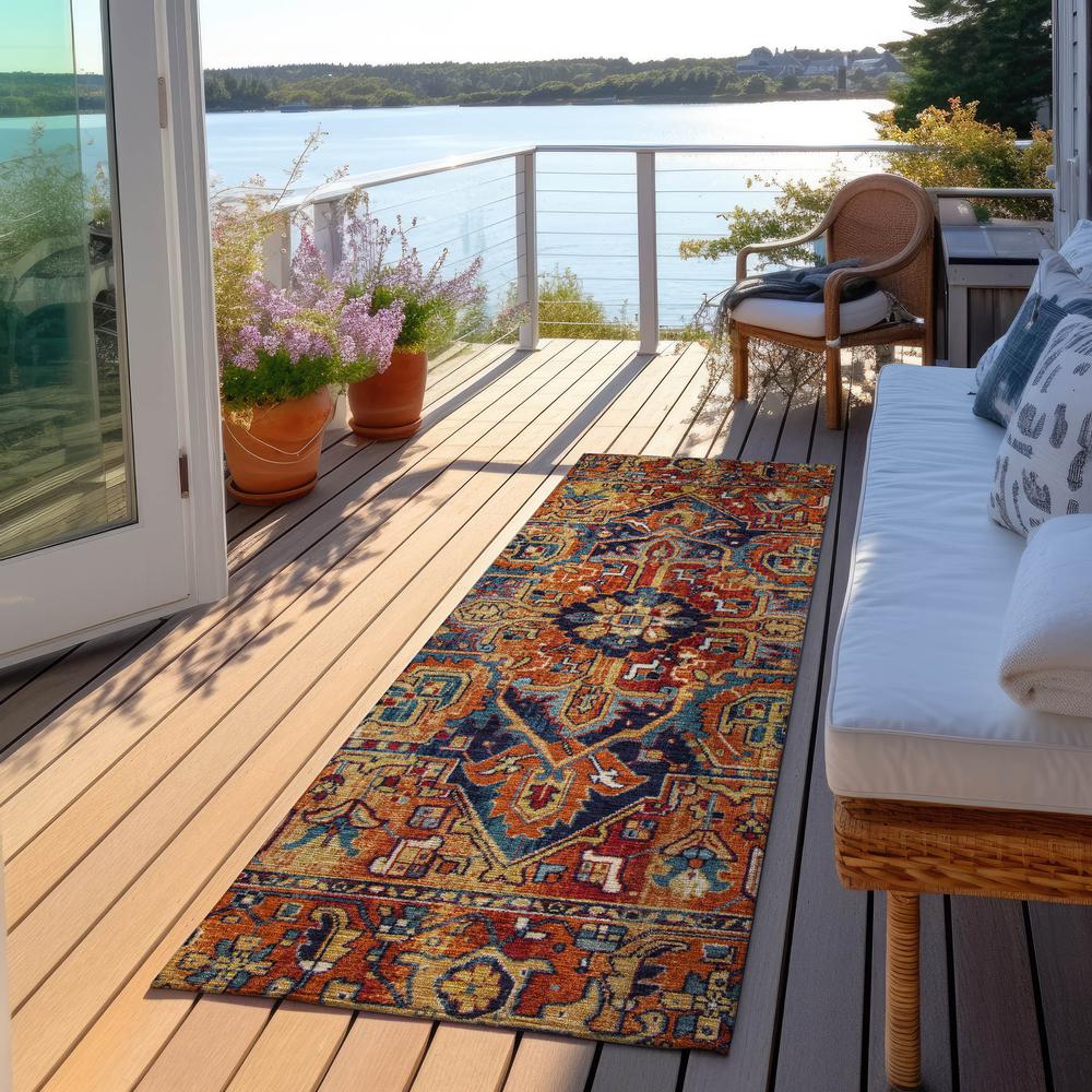 Chantille ACN570 Orange 2'3" x 7'6" Rug. Picture 7