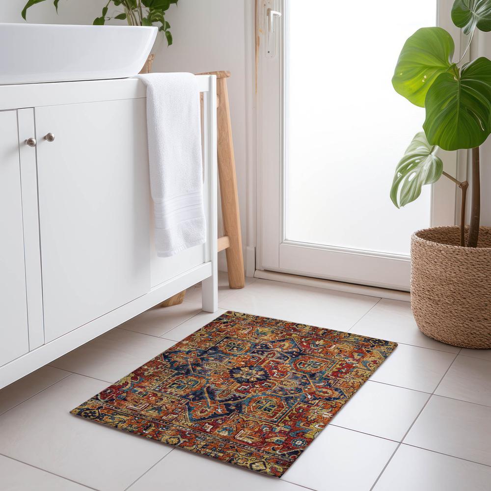 Chantille ACN570 Orange 1'8" x 2'6" Rug. Picture 6