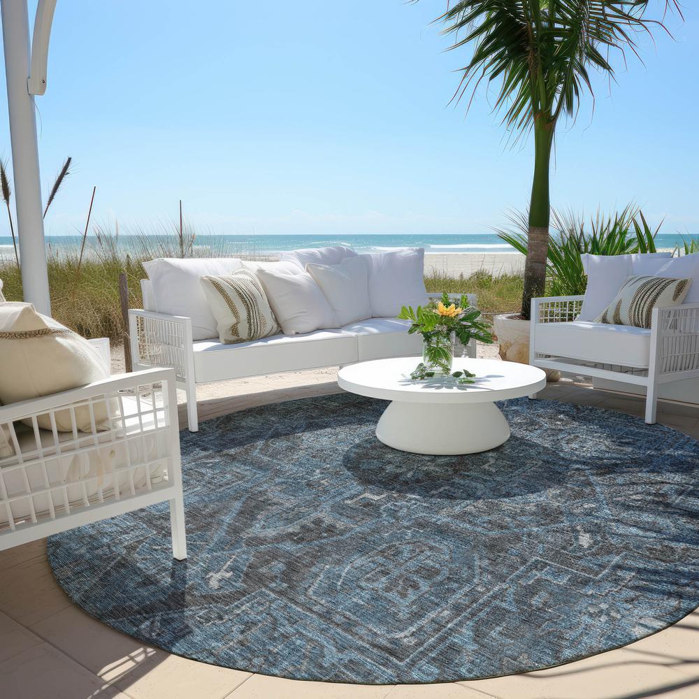 Chantille ACN571 Blue 8' x 8' Rug. Picture 7
