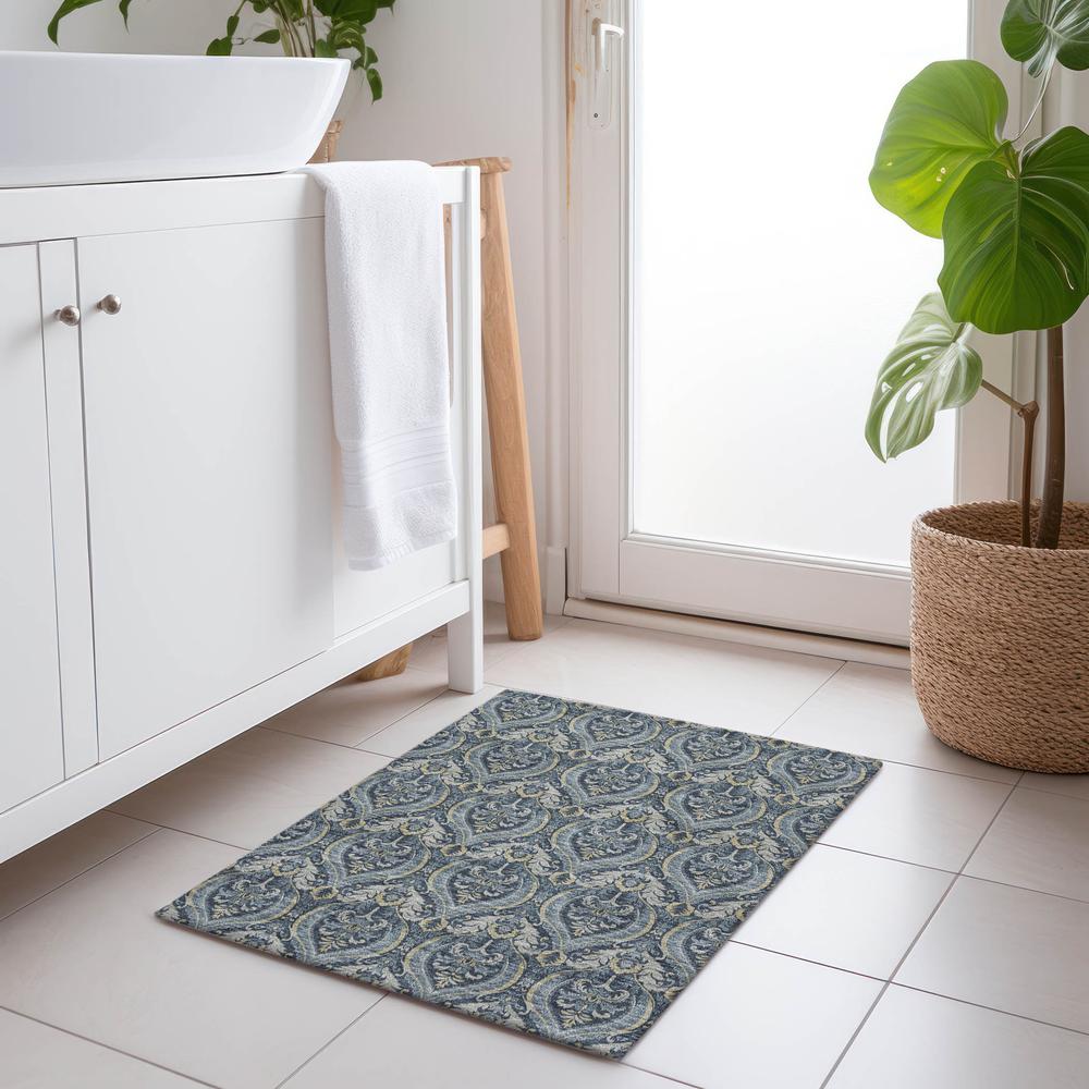 Chantille ACN572 Blue 1'8" x 2'6" Rug. Picture 6