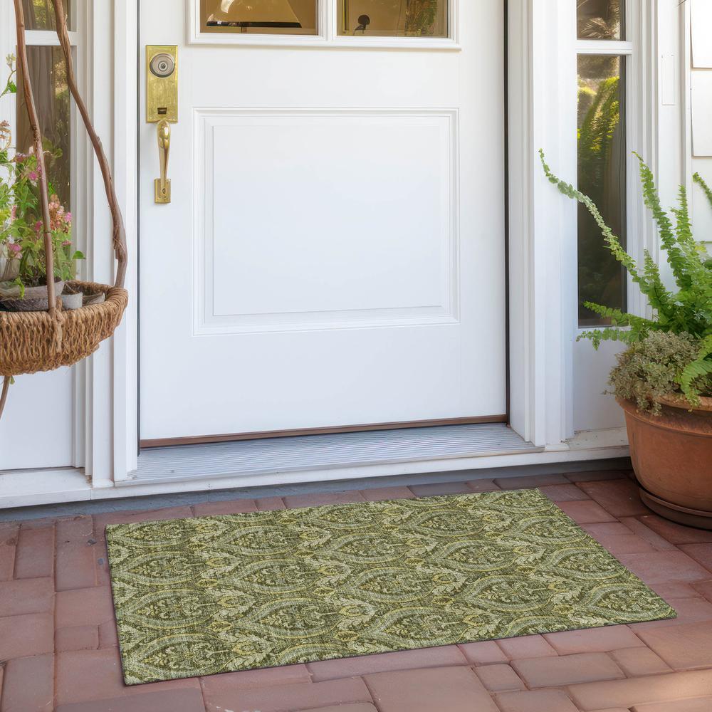 Chantille ACN572 Green 1'8" x 2'6" Rug. Picture 7