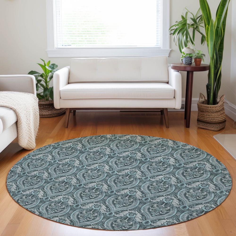 Chantille ACN572 Teal 8' x 8' Rug. Picture 6