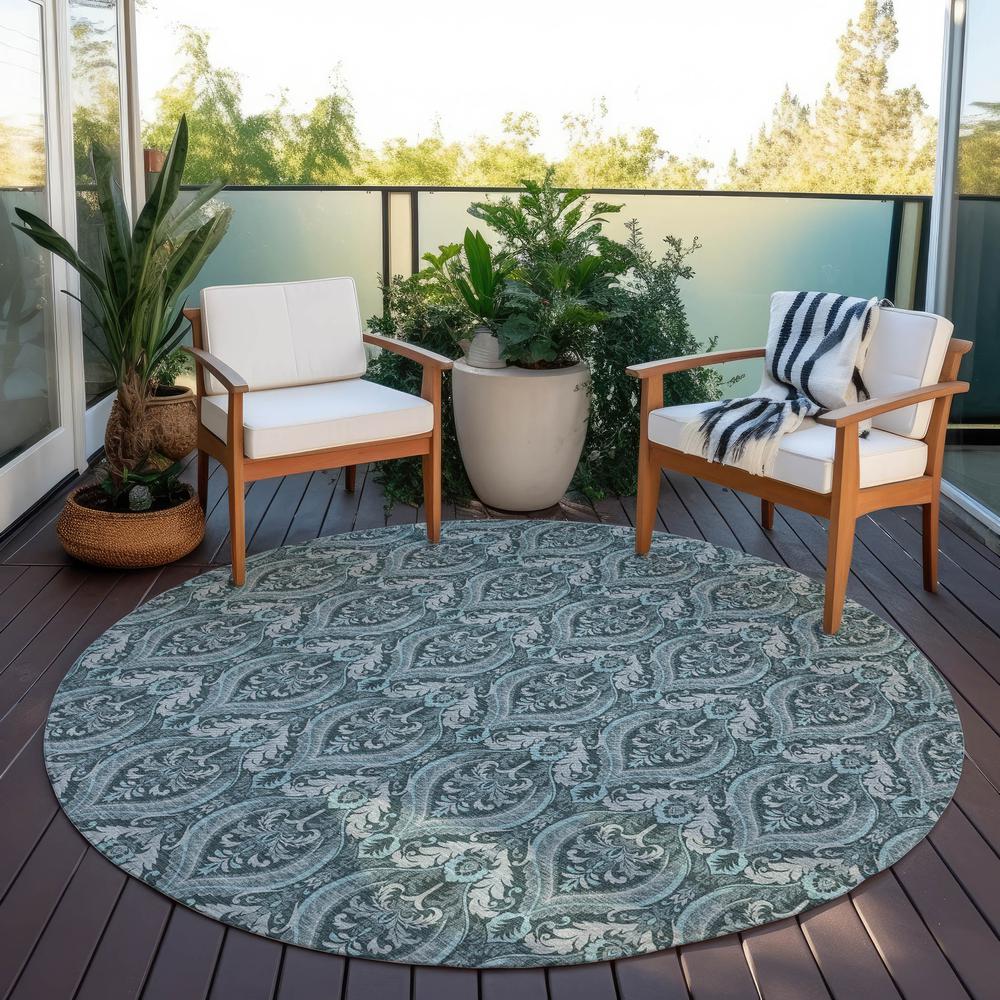 Chantille ACN572 Teal 8' x 8' Rug. Picture 7