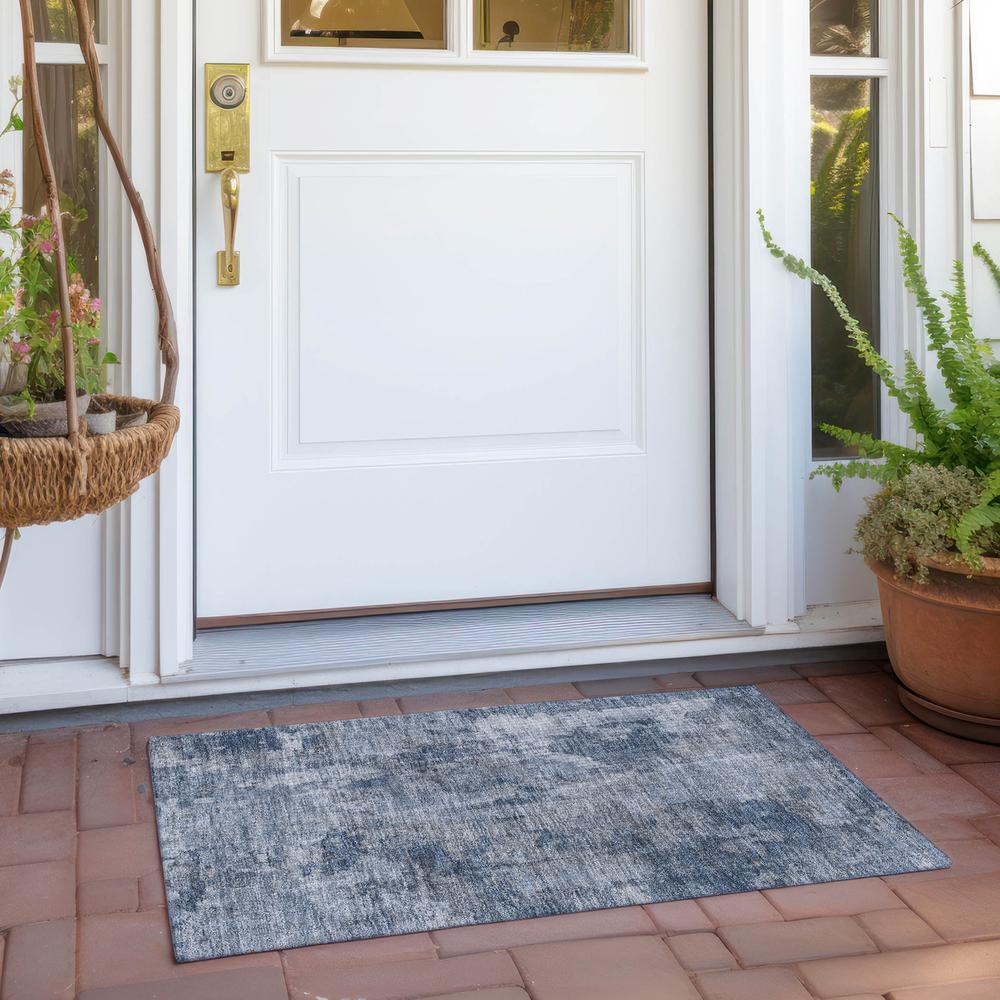 Chantille ACN573 Blue 1'8" x 2'6" Rug. Picture 7