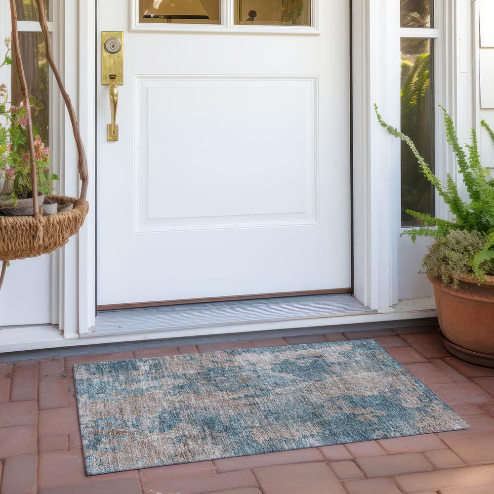 Chantille ACN573 Teal 1'8" x 2'6" Rug. Picture 7