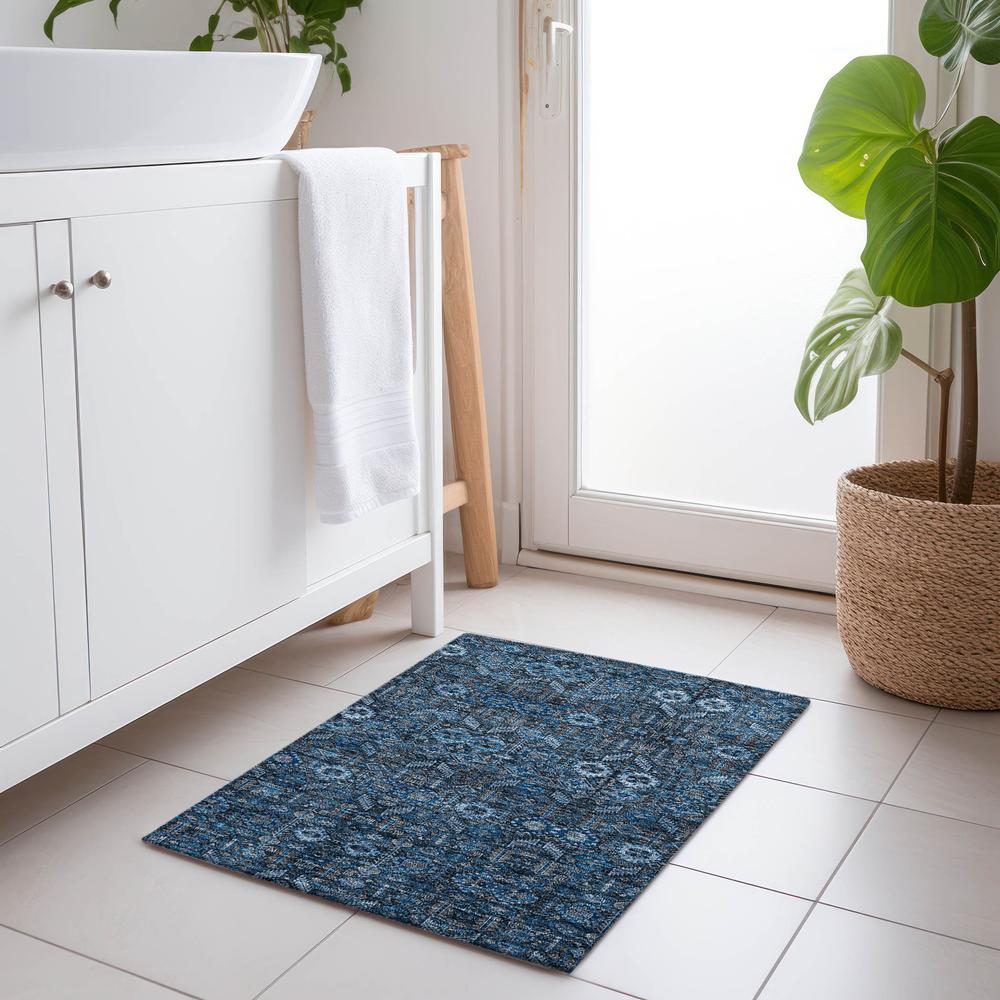 Chantille ACN574 Blue 1'8" x 2'6" Rug. Picture 6