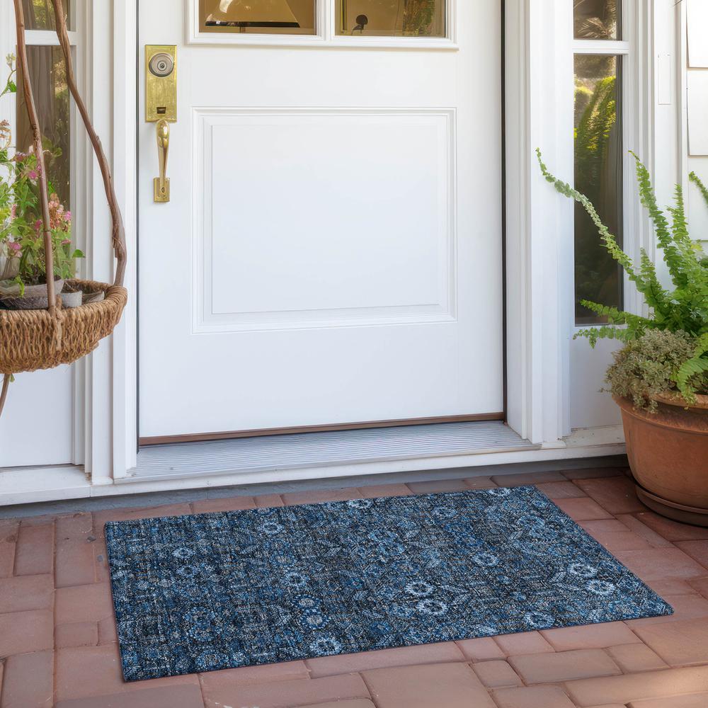 Chantille ACN574 Blue 1'8" x 2'6" Rug. Picture 7
