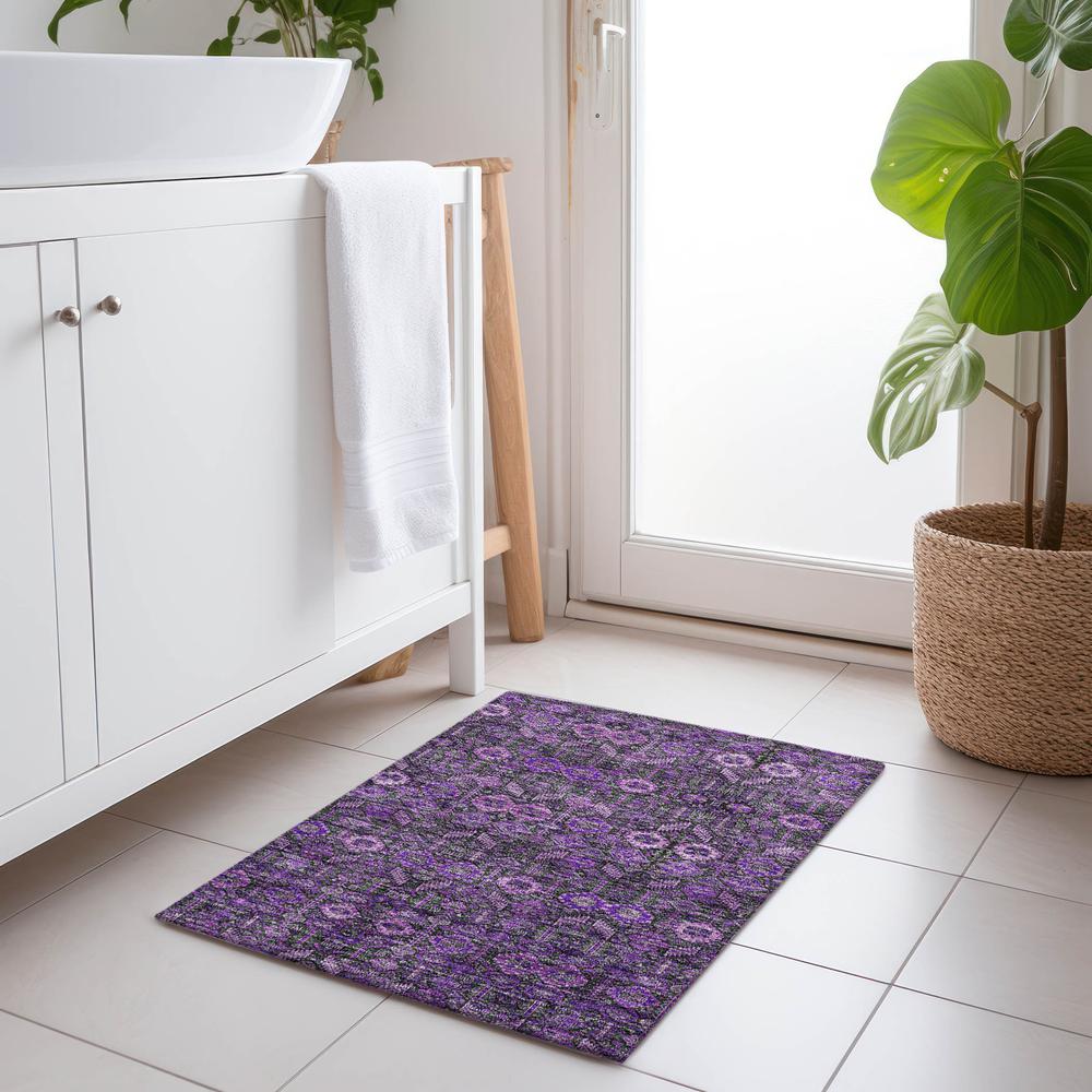Chantille ACN574 Purple 1'8" x 2'6" Rug. Picture 6