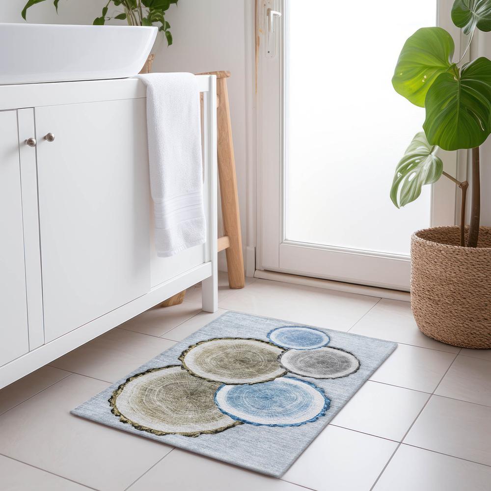 Chantille ACN575 Blue 1'8" x 2'6" Rug. Picture 6