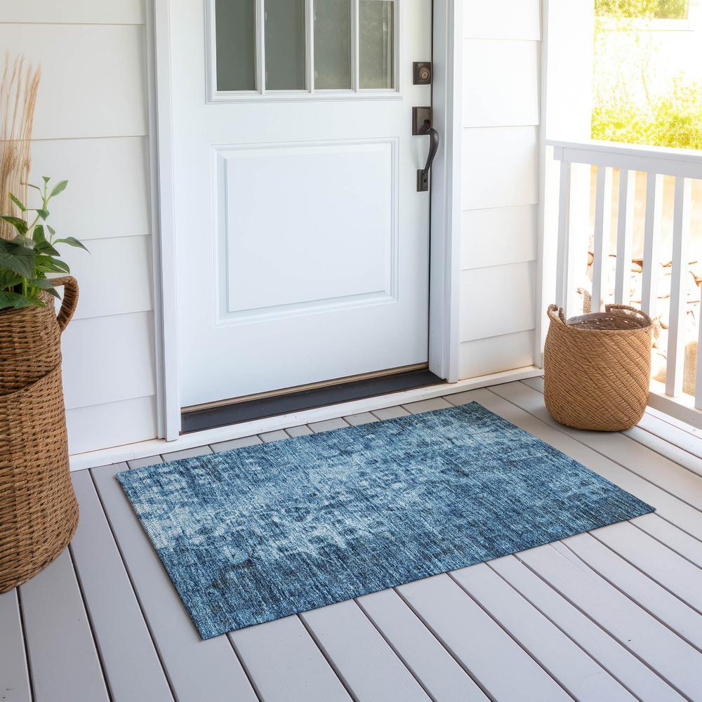Chantille ACN577 Blue 1'8" x 2'6" Rug. Picture 7