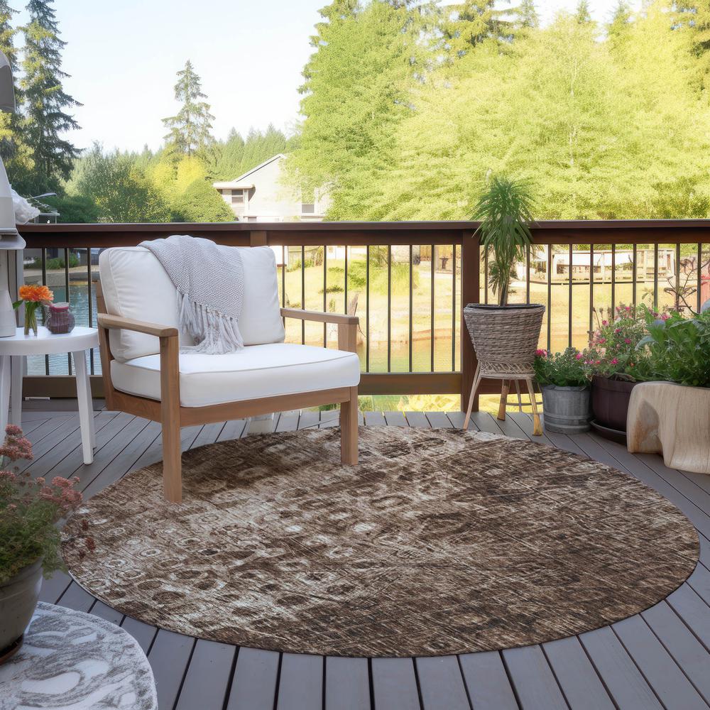 Chantille ACN577 Brown 8' x 8' Rug. Picture 7